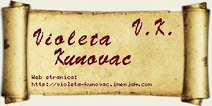 Violeta Kunovac vizit kartica